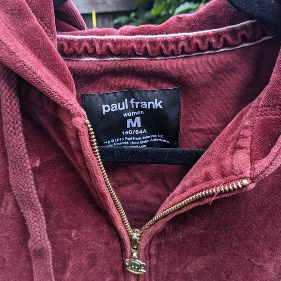 Paul Frank Velour Zip Up Hoodie - Picture 3 of 3